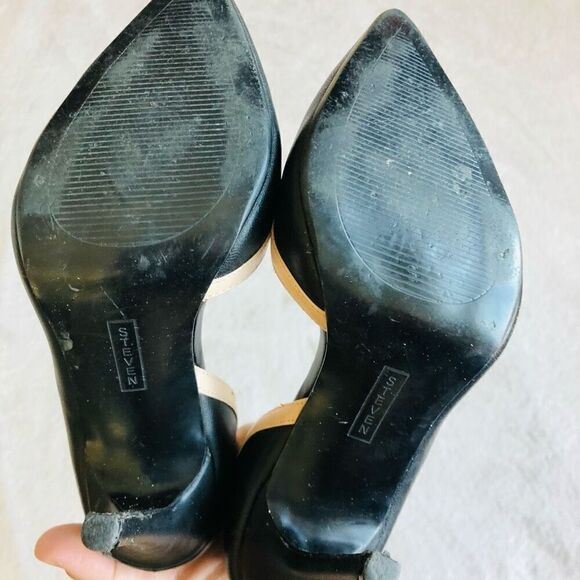 Steven by Steve Madden Black and Tan Whiskey Stiletto D’Orsay Pumps - Picture 10 of 13